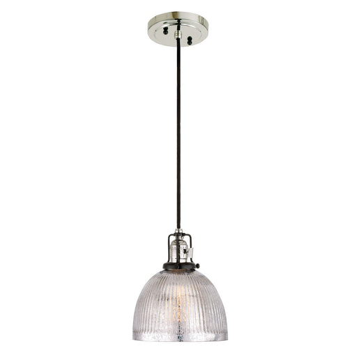 JVI Designs - 1221-15 S5-MP - One Light Pendant - Nob Hill - Polished Nickel and Black