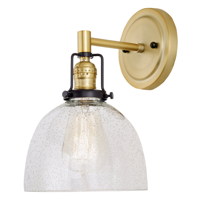 JVI Designs - 1223-10 S5-CB - One Light Wall Sconce - Nob Hill - Satin Brass and Black