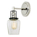 JVI Designs - 1223-15 S9 - One Light Wall Sconce - Nob Hill - Polished Nickel and Black