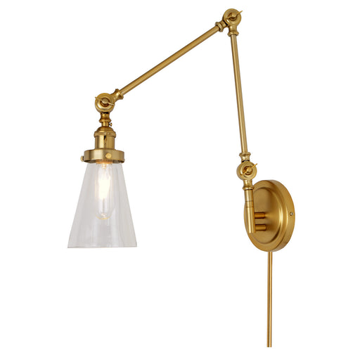 JVI Designs - 1257-10 S10 - One Light Swing Arm Wall Sconce - Soho - Satin Brass