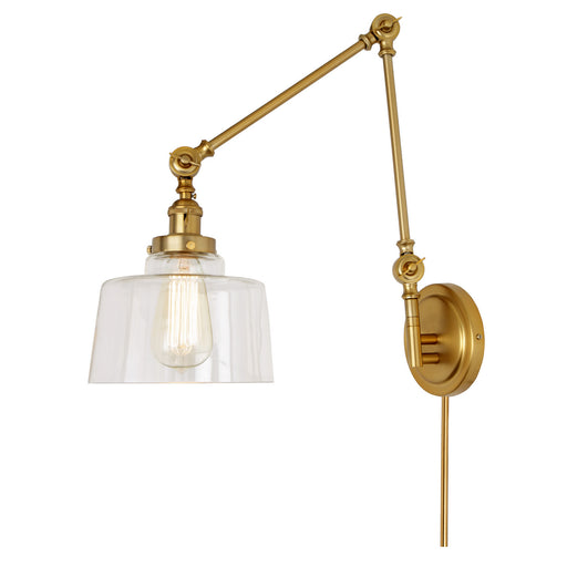 JVI Designs - 1257-10 S14 - One Light Swing Arm Wall Sconce - Soho - Satin Brass