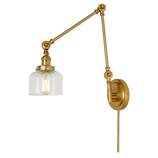 JVI Designs - 1257-10 S4 - One Light Swing Arm Wall Sconce - Soho - Satin Brass