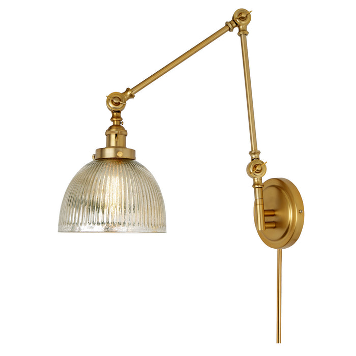 JVI Designs - 1257-10 S5-MP - One Light Swing Arm Wall Sconce - Soho - Satin Brass