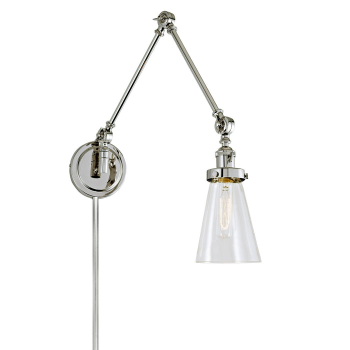 JVI Designs - 1257-15 S10 - One Light Swing Arm Wall Sconce - Soho - Polished Nickel