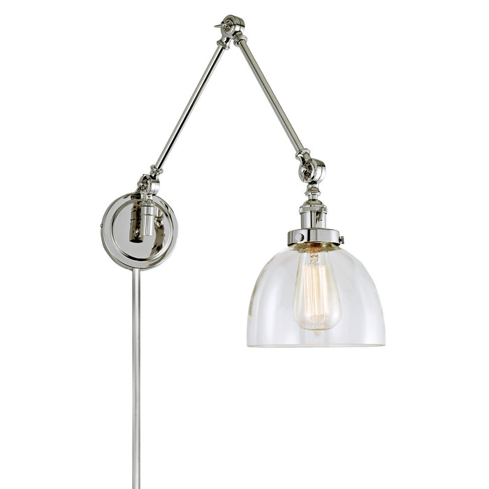 JVI Designs - 1257-15 S5 - One Light Swing Arm Wall Sconce - Soho - Polished Nickel