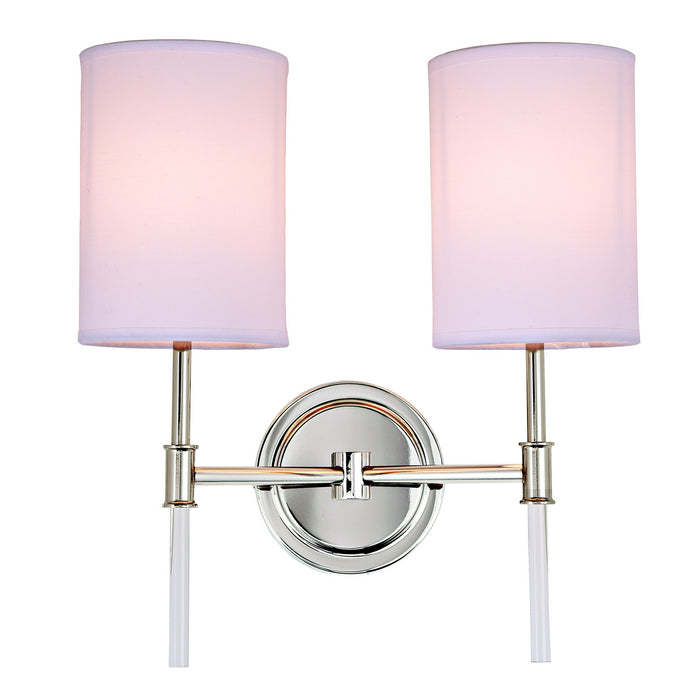 JVI Designs - 1266-15 - Two Light Wall Sconce - Hudson - Polished Nickel