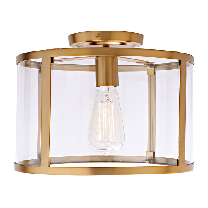 JVI Designs - 3060-10 - One Light Semi-Flush Mount - Bryant - Satin Brass