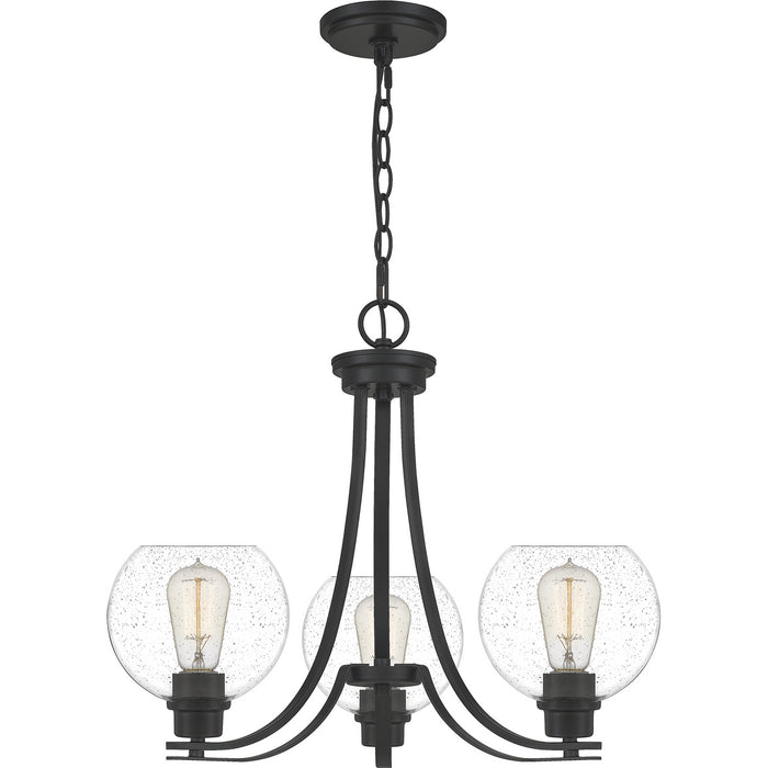 Quoizel - PRUS5022MBK - Three Light Chandelier - Pruitt - Matte Black