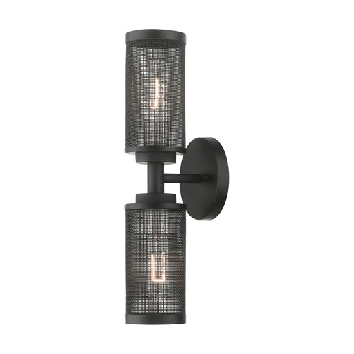 Livex Lighting - 14122-04 - Two Light Wall Sconce - Industro - Black with Brushed Nickel Accents