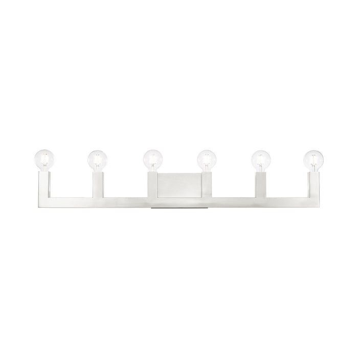 Livex Lighting - 16815-91 - Six Light Vanity - Solna - Brushed Nickel