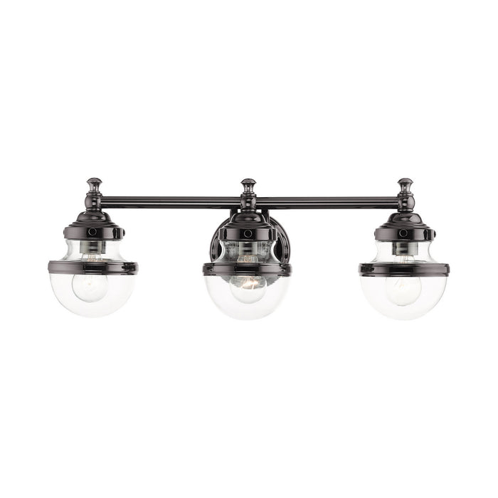 Livex Lighting - 17413-46 - Three Light Vanity - Oldwick - Polished Black Chrome