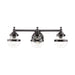 Livex Lighting - 17413-46 - Three Light Vanity - Oldwick - Polished Black Chrome