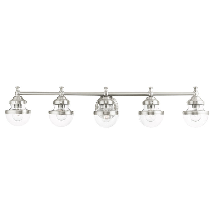 Livex Lighting - 17415-91 - Five Light Vanity - Oldwick - Brushed Nickel