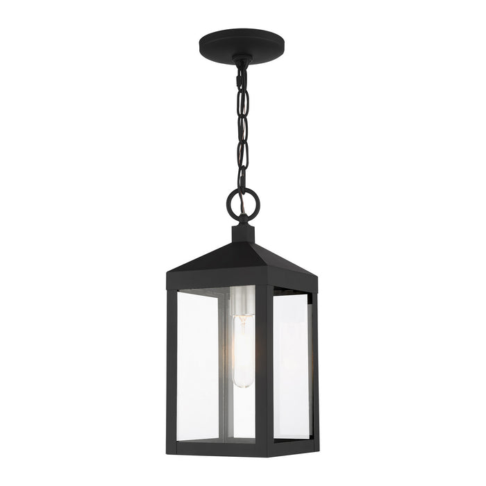Livex Lighting - 20591-04 - One Light Outdoor Pendant - Nyack - Black with Brushed Nickel Cluster