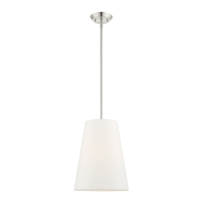 Livex Lighting - 40567-91 - One Light Pendant - Prato - Brushed Nickel