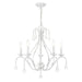 Livex Lighting - 40845-60 - Five Light Chandelier - Caterina - Antique White with Clear Crystals