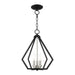 Livex Lighting - 40923-04 - Three Light Convertible Semi Flush/Pendant - Prism - Black with Brushed Nickel Cluster