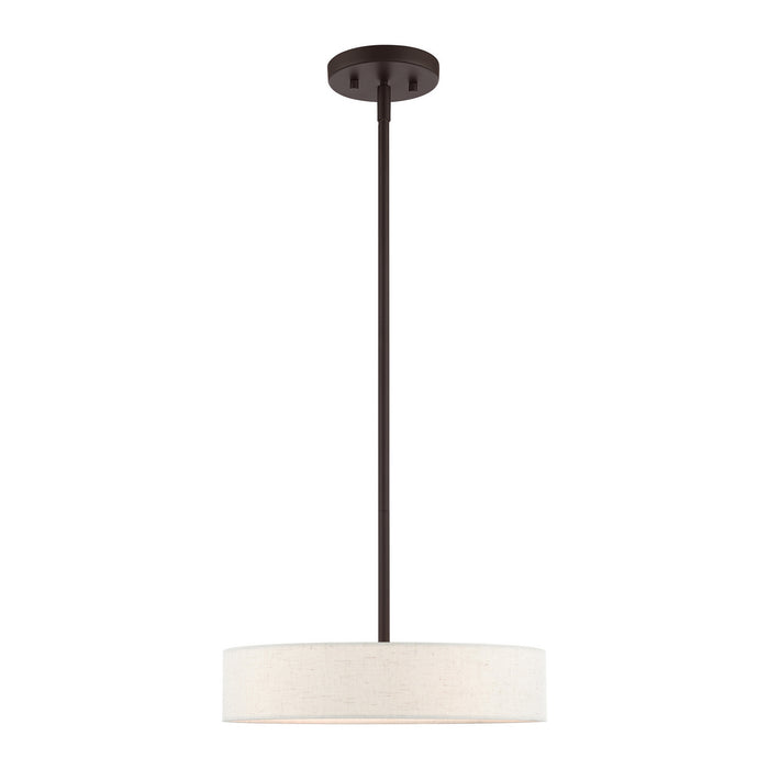 Livex Lighting - 46033-07 - Four Light Pendant - Venlo - Bronze with Antique Brass Accents