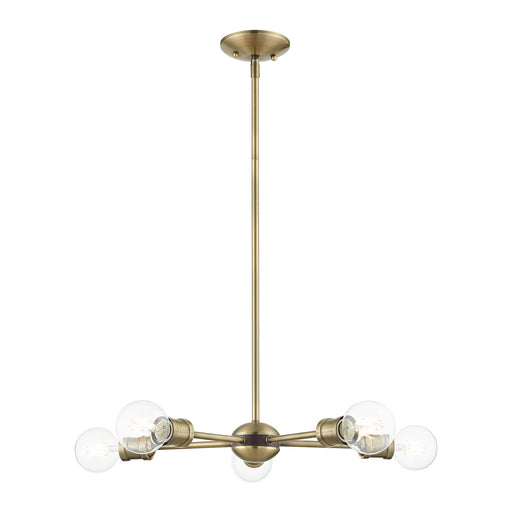 Livex Lighting - 46135-01 - Five Light Chandelier - Lansdale - Antique Brass with Bronze Accents