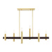 Livex Lighting - 46866-12 - Six Light Chandelier - Helsinki - Satin Brass with Bronze Accents