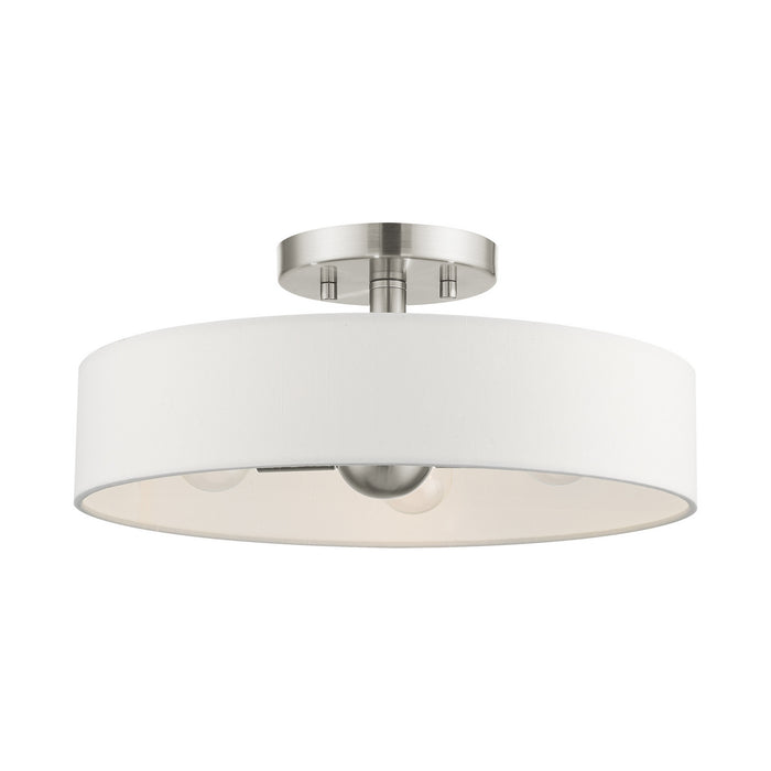 Livex Lighting - 46927-91 - Four Light Semi Flush Mount - Venlo - Brushed Nickel