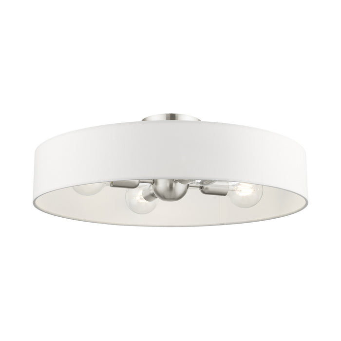 Livex Lighting - 46928-91 - Four Light Semi Flush Mount - Venlo - Brushed Nickel