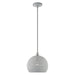 Livex Lighting - 49100-80 - One Light Pendant - Dublin - Nordic Gray with Brushed Nickel Accents