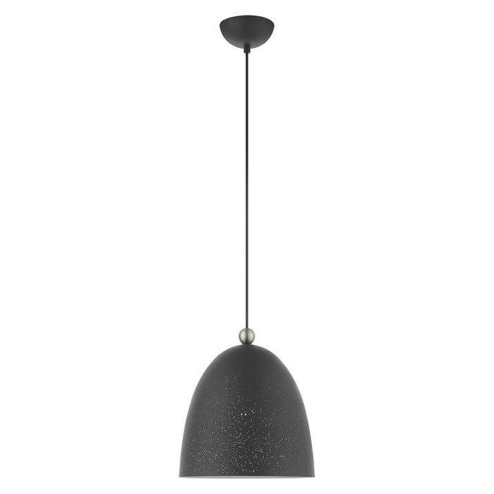 Livex Lighting - 49109-76 - One Light Pendant - Arlington - Scandinavian Gray with Brushed Nickel Accents