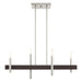 Livex Lighting - 49334-91 - Four Light Chandelier - Denmark - Brushed Nickel with Bronze Accents