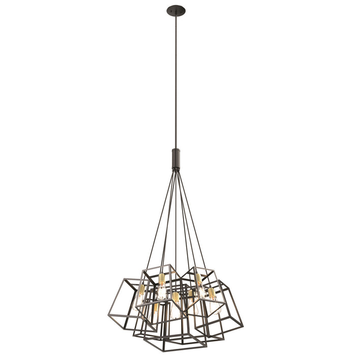 DVI Lighting - DVP29057MF+EB - Seven Light Pendant - Cape Breton - Multiple Finishes/Ebony