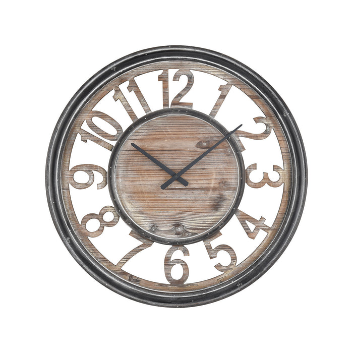 ELK Home - 3116-039 - Clock - Salvaged Grey Oak, Black, Black