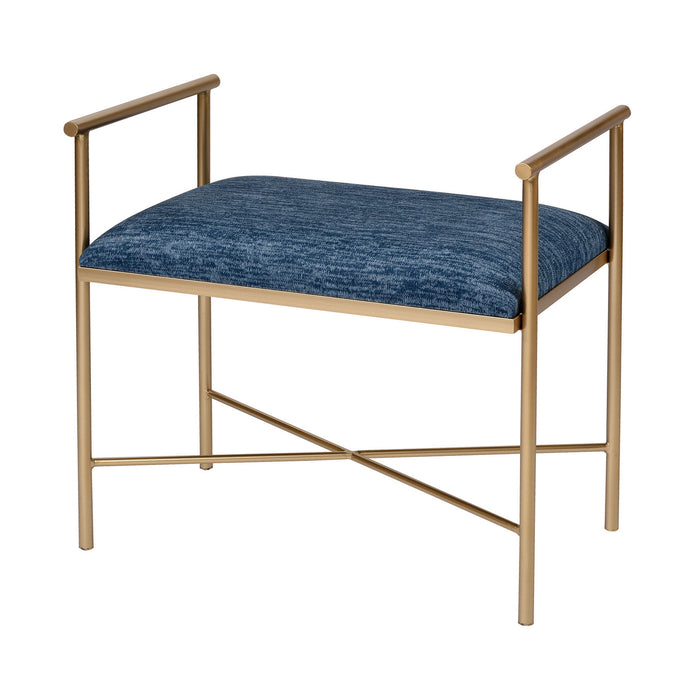 ELK Home - 3169-105 - Bench - Navy Blue Chenille, Gold, Gold