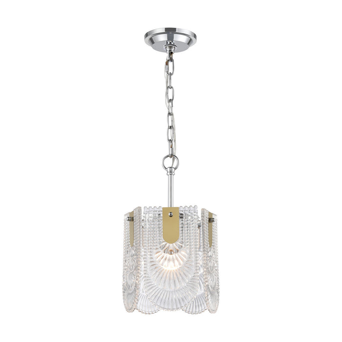 ELK Home - D4176 - One Light Mini Pendant - Darjeeling - Clear, Polished Chrome, Polished Chrome