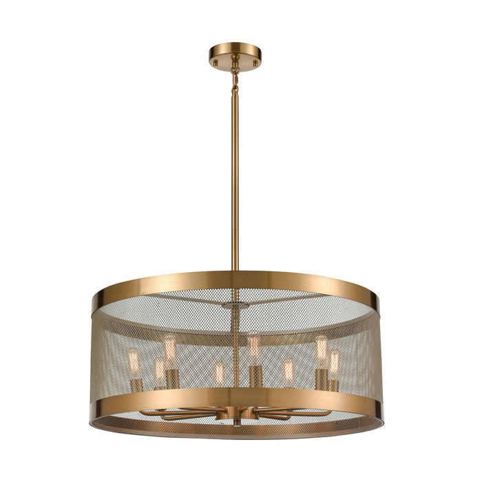 ELK Home - D4333 - Eight Light Chandelier - Line in the Sand - Satin Brass