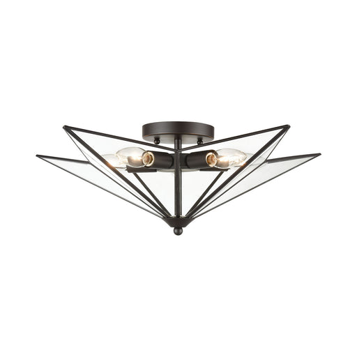 ELK Home - D4386 - Five Light Flush Mount - Moravian Star - Oil Rubbed Bronze