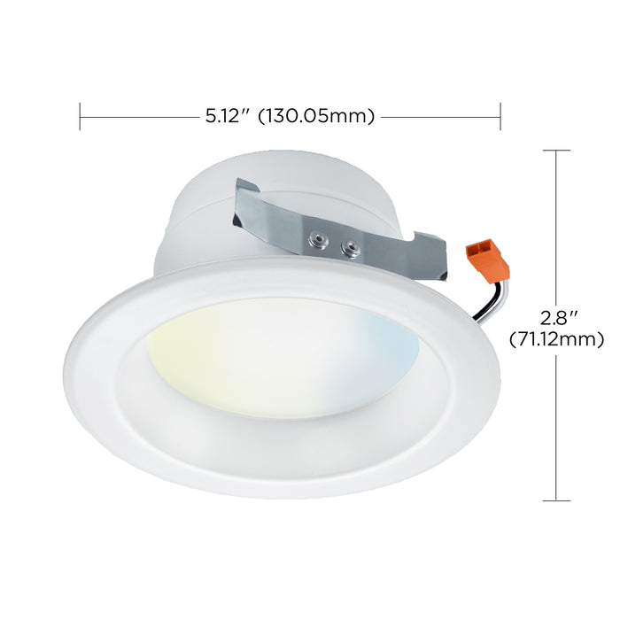 LED Downlight in White finish, WiFi Smart LED Recessed Downlight, Works with Siri, Alexa, Google Assistant, SmartThings