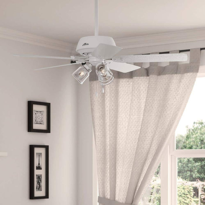 Hunter 52" River Ridge Ceiling Fan with LED Light Kit and Pull Chains