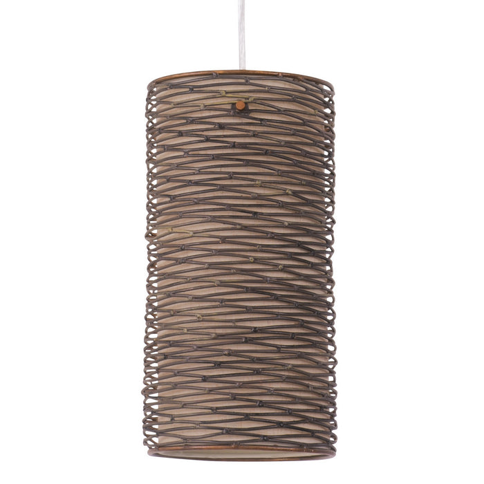 One Light Mini Pendant from the Flow collection in Hammered Ore finish