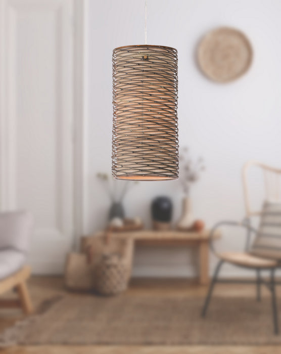 One Light Mini Pendant from the Flow collection in Hammered Ore finish