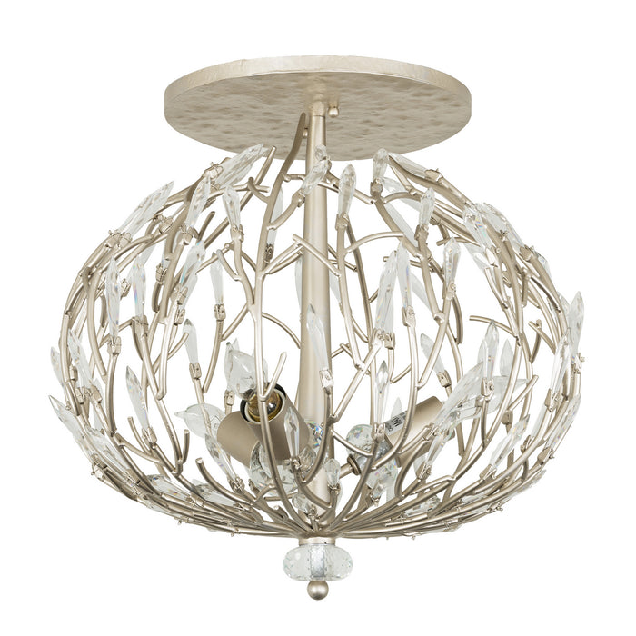 Three Light Ceiling Mount from the Bask collection in Gold Dust finish