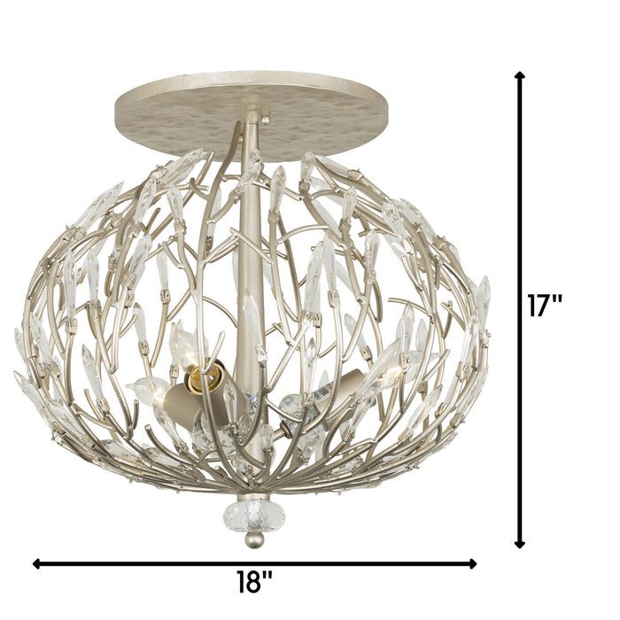 Three Light Ceiling Mount from the Bask collection in Gold Dust finish