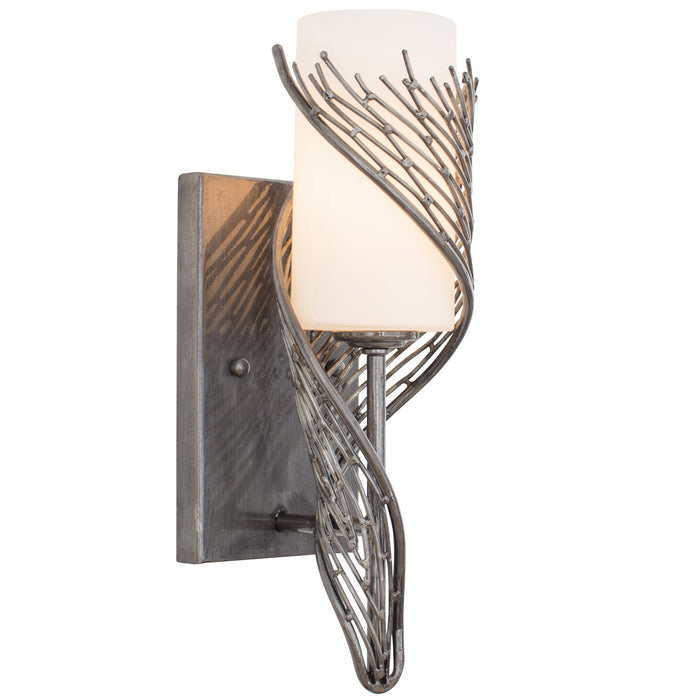 One Light Wall Sconce from the Flow collection in Steel finish