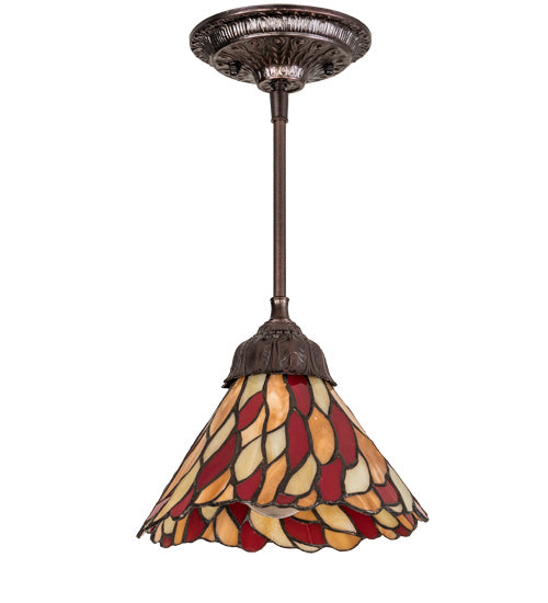 One Light Mini Pendant from the Willow collection in Mahogany Bronze finish