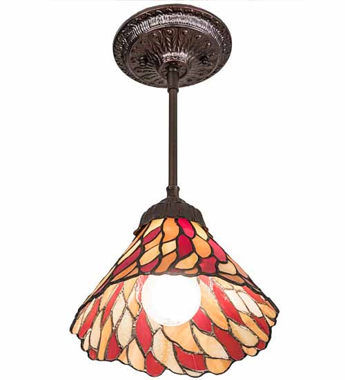 One Light Mini Pendant from the Willow collection in Mahogany Bronze finish