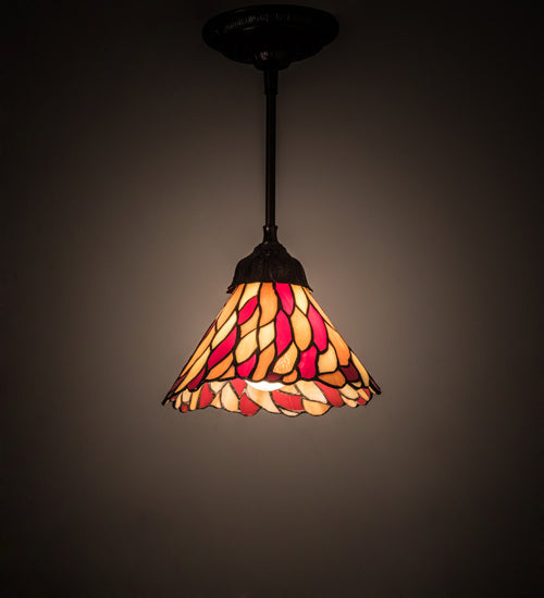 One Light Mini Pendant from the Willow collection in Mahogany Bronze finish