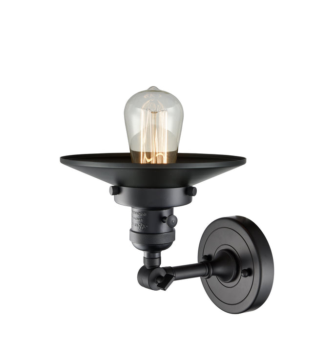 One Light Wall Sconce from the Franklin Restoration collection in Matte Black finish