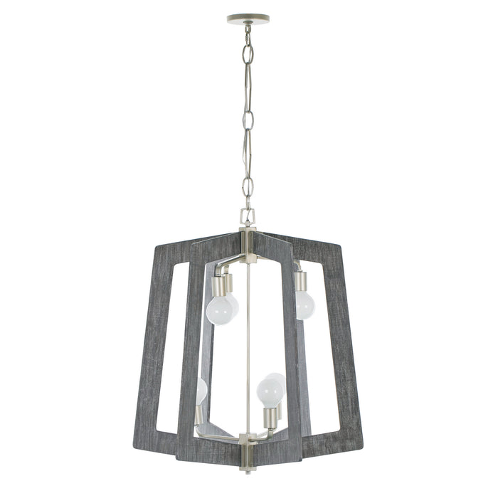 Six Light Chandelier from the Lofty collection in Steel finish