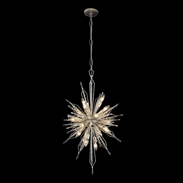 16 Light Foyer Pendant from the Orbital collection in Gold Dust finish