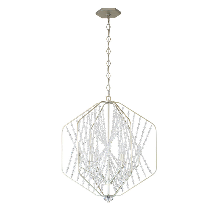 Six Light Pendant from the Chelsea collection in Silverado finish