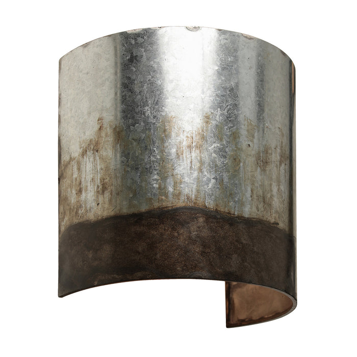 One Light Wall Sconce from the Cannery collection in Ombre Galvanized finish